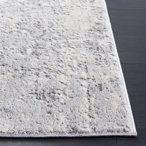 Vista 4 de SAFAVIEH Vogue Collection - Alfombra de área de 5 pies 3 pulgadas x 7 pies 6 pulgadas, gris y gris claro, diseño abstracto moderno, no desprende