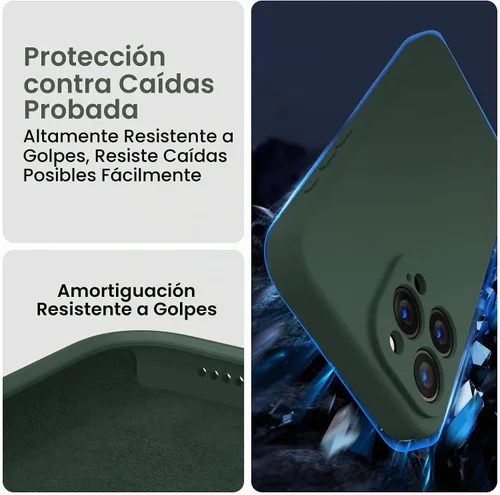 Vista 4 de FireNova Funda diseñada para iPhone 15 Pro Max, Funda de Teléfono de Silicona Mejorada [Protección de Cámara] con [2 Protectores de Pantalla], Forro