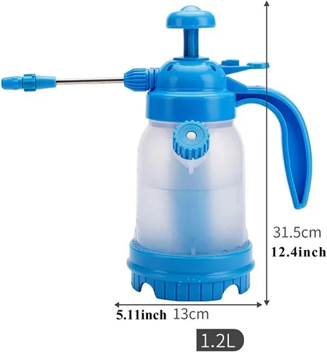 Vista 2 de Regadera de flores de 1.2 l/0.31 galones, pulverizador de mano para jardín, bomba de agua, rociadores a presión con varita de pulverización extra