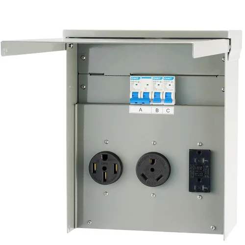 Vista 13 de VEVOR Caja de toma de corriente para RV de 30 amperios, 125/250 voltios, caja de receptáculo para RV exterior cerrada con cerradura, NEMA TT-30R