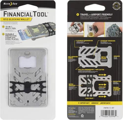 Vista 8 de Nite Ize FMTR-11-R7 Herramienta financiera RFID Bloqueo de la cartera de acero inoxidable
