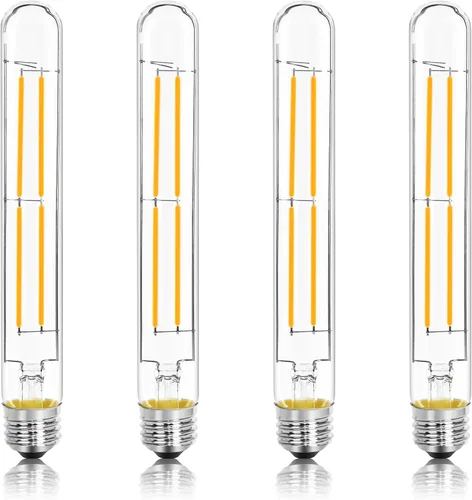 Vista 11 de Bombilla LED E26 de 3.2 pulgadas, 2200K blanco ámbar, equivalente a 60 vatios, CA 120V 600LM, bombillas Edison regulables, bombillas de luz