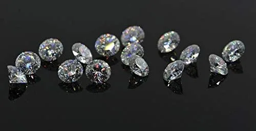 Vista 6 de GEMHUB VVS1 Clarity Moissanita suelta diamante redondo de corte brillante blanco DF color moissanita para fabricación de joyas, tamaños disponibles