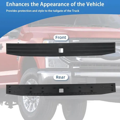 Vista 6 de Compatible con Ford F-150 2021 2022 2023 Tapa Central Flexible del Portón Trasero con Botón de Liberación Moldura de Adorno ML3Z-9940602-A