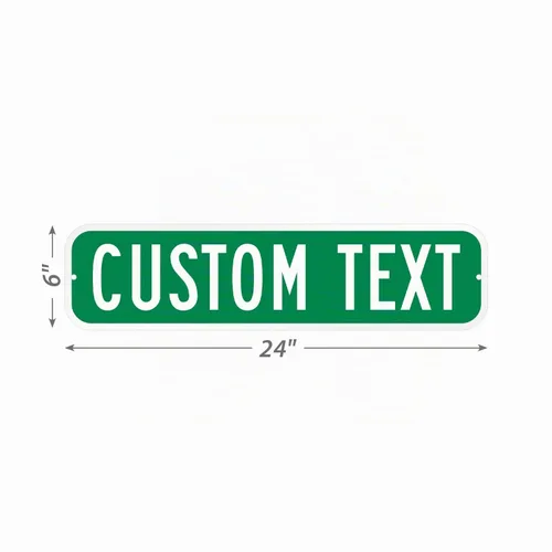 Vista 6 de SmartSign Personaliza tu propio letrero de calle verde Aluminio de 6 x 24 pulgadas