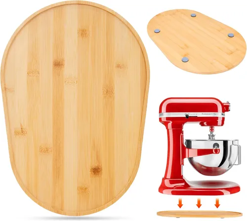 Vista 8 de Alfombrilla Deslizante de Metal para Batidora de Pie KitchenAid - Bandeja Deslizante para Electrodomésticos Mezcladora de Encimera Tabla Deslizante