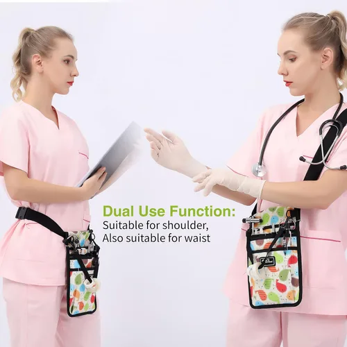 Vista 6 de Paquete de riñonera para el trabajo,Kit práctica bolsa de cintura para enfermeras,Fanny Pack para básicos,Bolsa organizadora de cinturón de utilidad