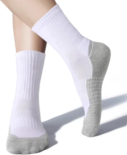 Vista 3 de Begrily Calcetines deportivos acolchados de algodón para hombre con compresión de arco para correr, ejercicio, senderismo, paquete de 6