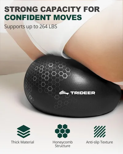 Vista 3 de Trideer 9-Inch Pilates Ball, Small Exercise Ball Pilates Equipments for Yoga, Physical Therapy, Pregnancy, Postpartum, Core Training, Balance
