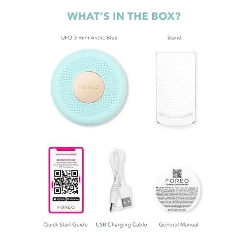 Vista 7 de FOREO UFO 3 mini 4 en 1 mascarilla facial dispositivo de cuidado de la piel - hidratante facial - antienvejecimiento - luz roja - calentamiento