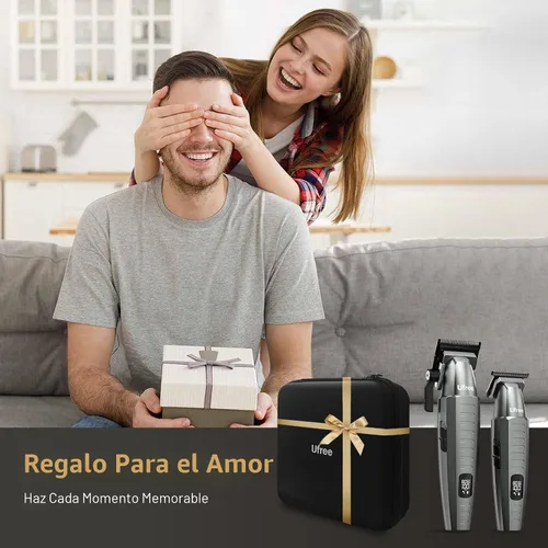 Vista 7 de Ufree Cortapelos inalámbricos para hombres, juego de cortapelos profesional