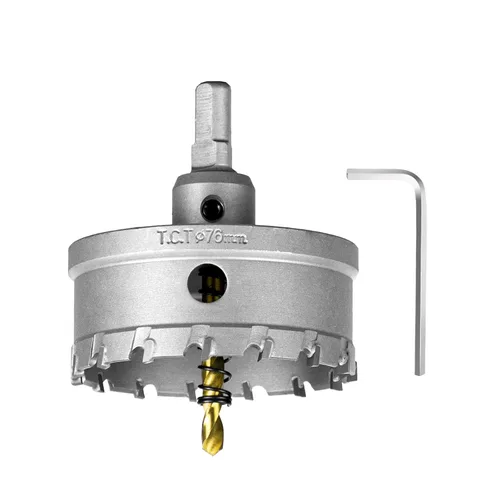 Vista 66 de SALI Kit de sierra perforadora TCT de 1 pulgada (1.024 in) con punta de carburo de tungsteno con broca piloto chapada en titanio para metal, acero