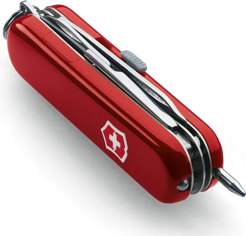 Vista 2 de Victorinox Midnite Manager Cuchillo suizo del ejército, pequeño, multiherramienta, 10 funciones, LED, tijeras, rojo