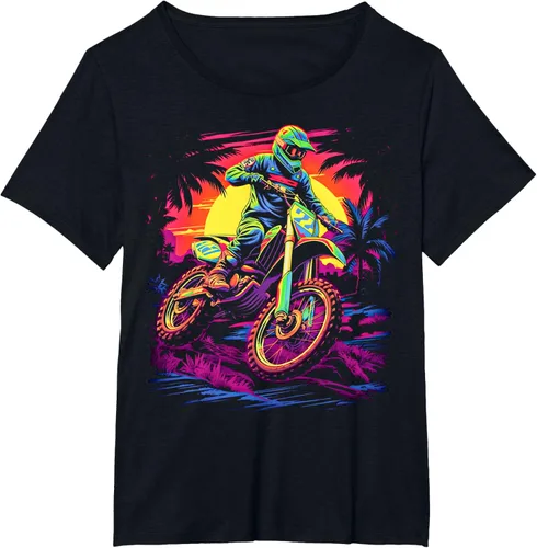 Vista 10 de Camiseta divertida de motocross para motociclistas de Brraaap, Negro
