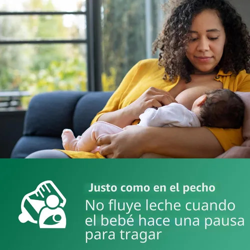 Vista 6 de Philips Avent Biberón de vidrio natural, flujo lento, 4 onzas, sin BPA, paquete de 1 Vidrio de borosilicato, flujo controlado por bebé, diseño sin