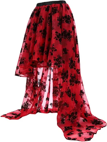 Vista 2 de Zhitunemi Disfraz steampunk para mujer, falda victoriana, vestido de corsé para niñas, talla grande, vestido de boda, con volantes, trajes altos
