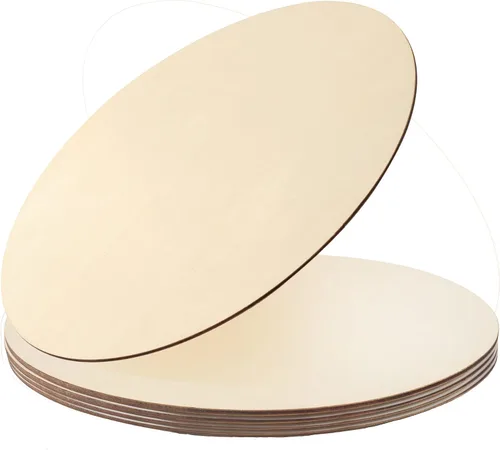 Vista 7 de 10 piezas de 12 pulgadas de círculos de madera para manualidades, rondas de madera sin terminar, proyectos de madera DIY, grabado en madera