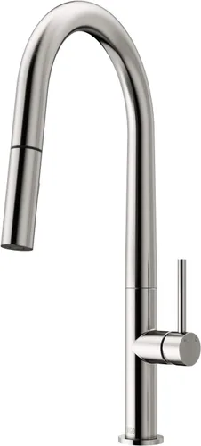 Vista 12 de VIGO Greenwich VG02029MB - Grifo de cocina con pulverizador desplegable de una sola manija de 18 pulgadas de alto, color negro mate
