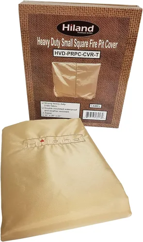 Vista 7 de Hiland HVD-PRPC-CVR - Cubierta para hoguera de propano convencional, impermeable, resistente, 30 x 30 x 25 pulgadas, color marrón claro, cuadrado