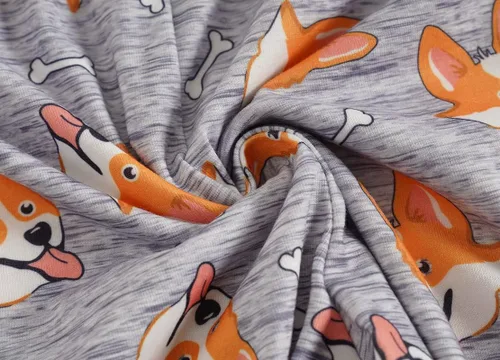 Vista 7 de Conjunto de pijama lindo de verano para niñas grandes, ropa de dormir estampada en forma de corazones a
