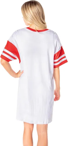 Vista 2 de INTIMO DC Comics - Camisón de pijama para mujer con logotipo clásico para mujer, Blanco