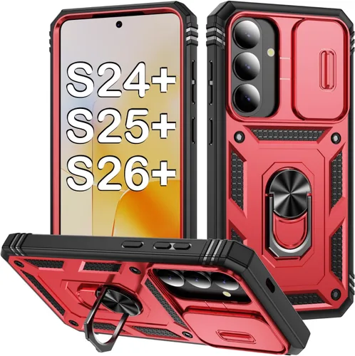 Vista 27 de PASNEW Funda militar para iPhone 13 Pro Max, cubierta de cámara deslizante y soporte de anillo de metal de 360°, carcasa rígida multicapa resistente
