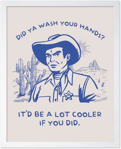 Vista 59 de Poster Master Póster de You've Yeed Your Last Haw, estampado retro de vaquero azul, arte occidental, arte moderno, arte del salvaje oeste, regalo