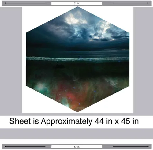 Vista 2 de Intergaláctico Oceánico geométrico Escena – Mural para pared calcomanía decorativo para pared por chromantics