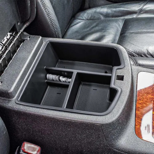 Vista 6 de RUNROAD Organizador de consola compatible con 2007-2014 GMC Sierra 2500 3500/Chevy Silverado 2500 3500/Tahoe/Yukon XL/Suburban 1500 y 07-13 Sierra