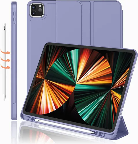 Vista 10 de Funda para iPad Pro de 12.9 pulgadas 2022/2021/2020 (6ª/5ª/4ª generación) con soporte para lápiz