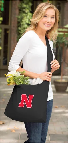 Vista 2 de Bolso de mano de la Universidad de Nebraska El mejor estilo de honda en todo el cuerpo Bolsas de hombro, Negro -, Mediana