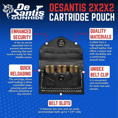 Vista 6 de Desantis 38/357 Cal 2x2x2 - Funda para cartuchos
