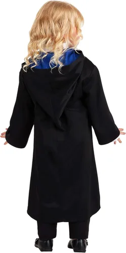 Vista 3 de Bata de lujo de Harry Potter Ravenclaw para niños, bata de mago con capucha para Halloween y cosplay