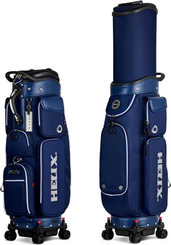 Vista 8 de HELIX -Bolsa de carrito de golf de golf, fácil de transportar, bolsa retráctil para carrito de golf con chasis de ruedas de bloqueo y empuñadura