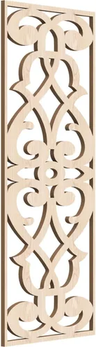Vista 119 de 9 3/8"W x 24 3/8"H x 1/4"T Bellaire Decorativos Paneles de pared de madera calado, abedul
