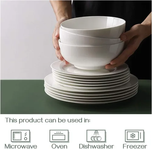 Vista 3 de DOWAN Tazones de sopa, cuenco de ramen para fideos, cuencos grandes de cereales de 39 onzas para cocina, tazones decorativos de 7 pulgadas, aptos