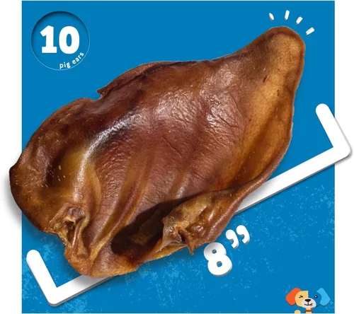 Vista 5 de Jack&Pup Orejas de cerdo para perros (paquete de 25) – Masticables naturales de oreja de cerdo entero, de un solo ingrediente, extra gruesas
