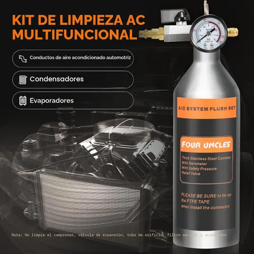 Vista 7 de FOUR UNCLES Kit de descarga de CA con recipiente de acero inoxidable