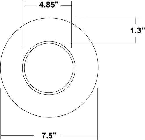 Vista 4 de NICOR Iluminación Negro Metálico para Downlight LED DCR56 de NICOR (DCR-CLR-56-TR-BK)