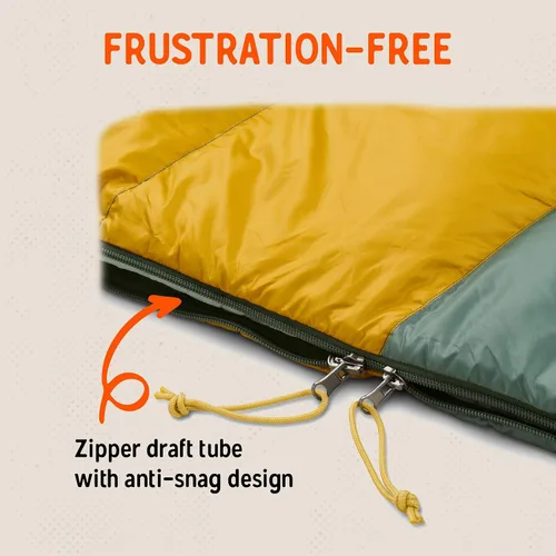 Vista 5 de Kelty Galactic Down - Saco de dormir de 30 grados, 550 Fill Power RDS Trackable Down, mochilero y campamento, cierre juntos para saco de dormir 2P