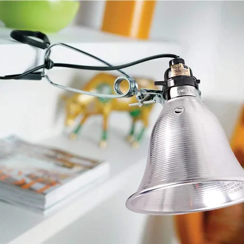 Vista 4 de Simple Deluxe Paquete de 4 enchufes de lámpara de abrazadera de 5.5 pulgadas con reflector de aluminio, apto para lámpara de máximo 150 vatios