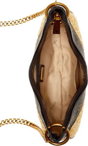 Vista 4 de GUESS US Kasinta - Mini bolsa Hobo de rafia, BleuBella Sera Wash
