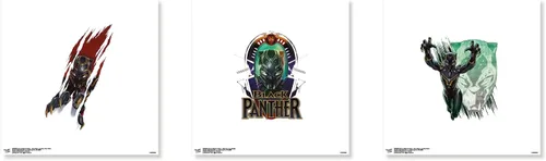 Vista 7 de Trends International Gallery Pops Marvel - Black Panther - Shuri Wall Art Bundle (3-Pack) Gallery Pops Wall Art, Black Framed Version
