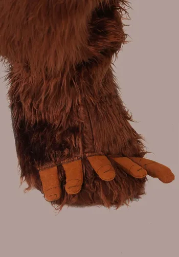 Vista 4 de Disfraz de pie grande para hombre, disfraz de Sasquatch de talla grande, traje y máscara de pie grande