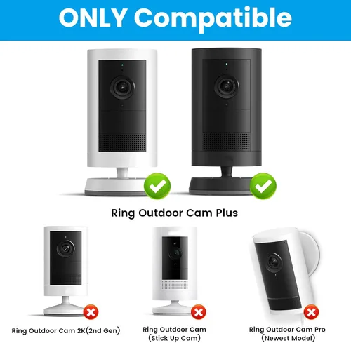Vista 3 de Funda de lluvia UV compatible con Ring Outdoor Cam Plus (modelo nuevo), protector de cámara resistente a la intemperie, cubierta de cámara de sombra
