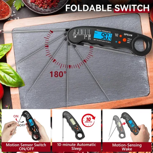 Vista 3 de Meat Thermometer Digital Instant Read, Food, Cooking, Grilling