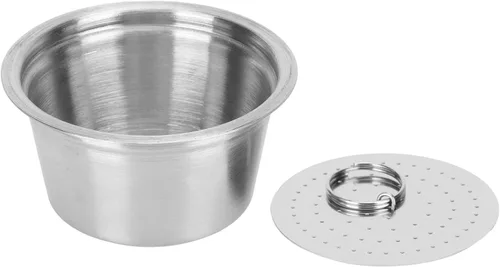 Vista 8 de Cápsulas de café reutilizables recargables de 2.087 in, taza de filtro, cápsula de café de acero inoxidable para cafetera Dolce Gusto (amarillo)