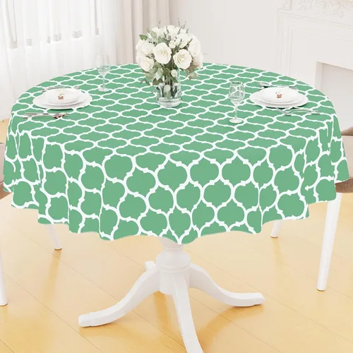 Vista 42 de Smiry - Mantel cuadrado de vinilo impermeable con respaldo de franela para mesas cuadradas, manteles de plástico lavables a prueba de derrames
