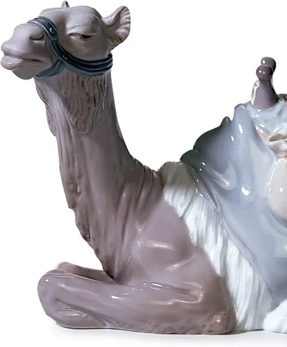Vista 2 de LLADRÓ Figura de Belén de camello de porcelana. Figura de camello de Belén de porcelana.