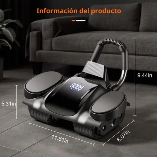 Vista 7 de Ab Roller Wheel with Elbow Support - Abdominal Rebound Roller with LCD Large Screen Display